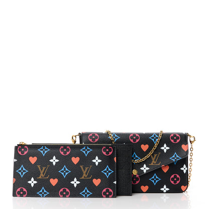 Louis Vuitton Game On Felicie Chain Wallet Black 3 of 15