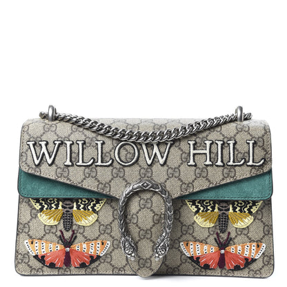 Gucci GG Supreme Monogram Willow Hill Embroidered Small Dionysus Shoulder Bag Emerald 1 of 9