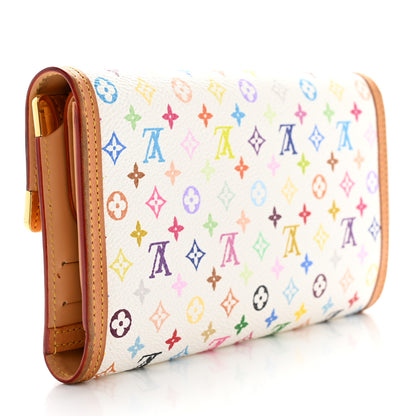 Louis Vuitton Monogram Multicolor Porte Tresor International Wallet White 3 of 13