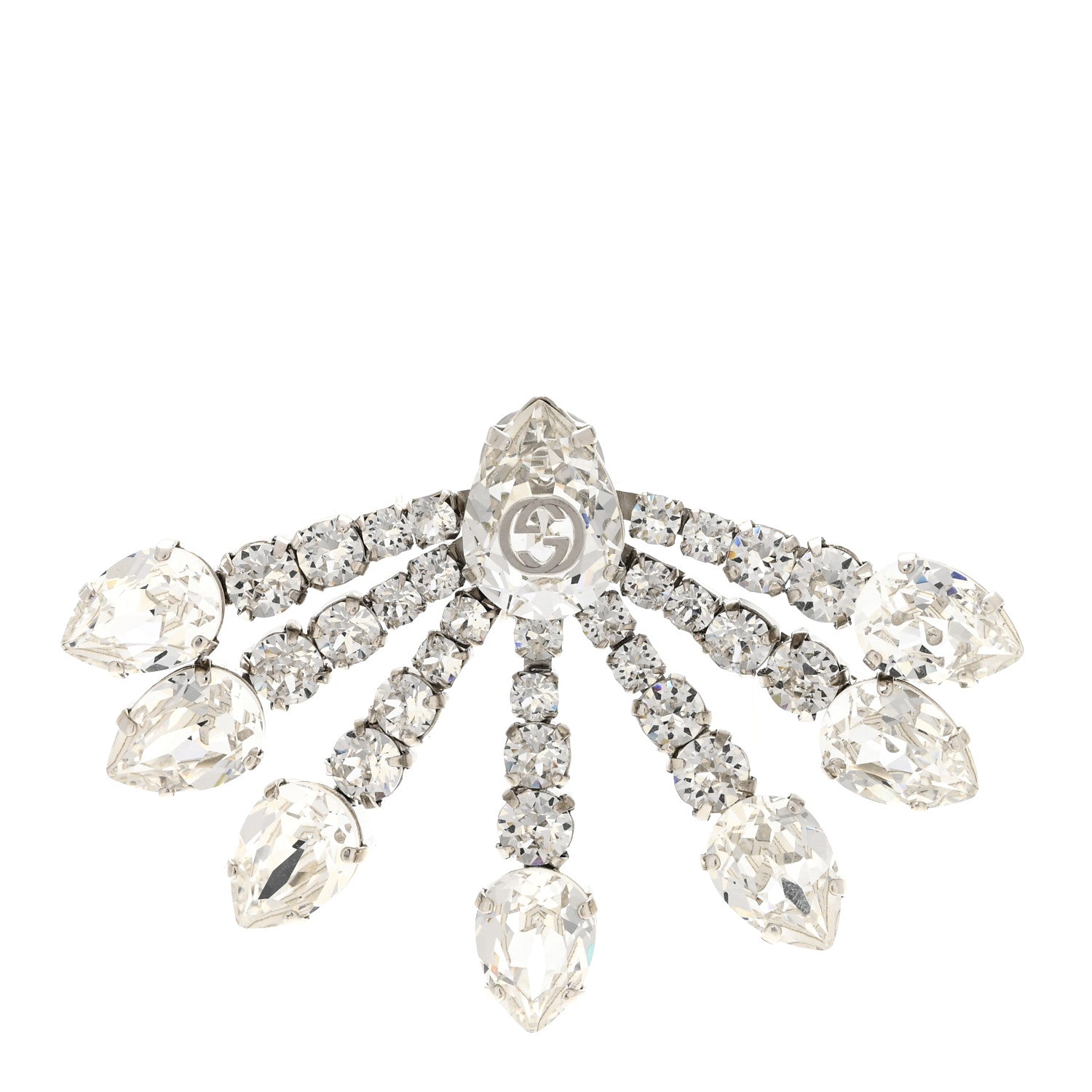 Gucci Crystal Single Earring Silver 1 of 5