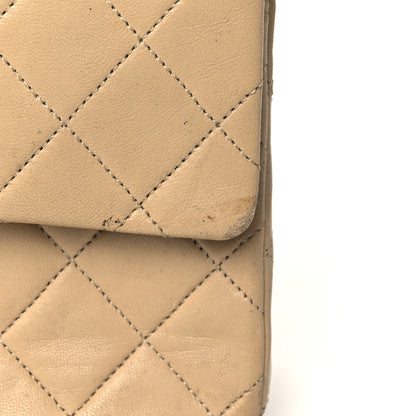 Chanel Lambskin Quilted Medium Double Flap Beige 17 of 24
