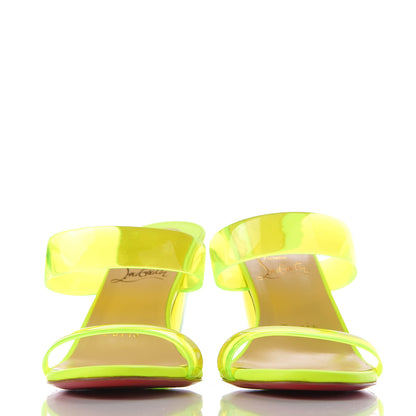 Christian Louboutin PVC Ovida 85 Slide Sandals 36 Yellow 2 of 7