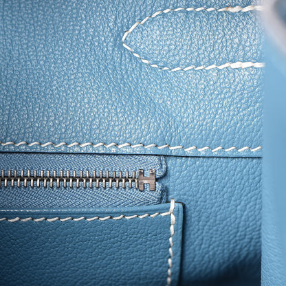 Hermes Togo Birkin 35 Blue Jean 26 of 36