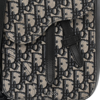 Christian Dior Oblique Saddle Pouch Blue 8 of 11