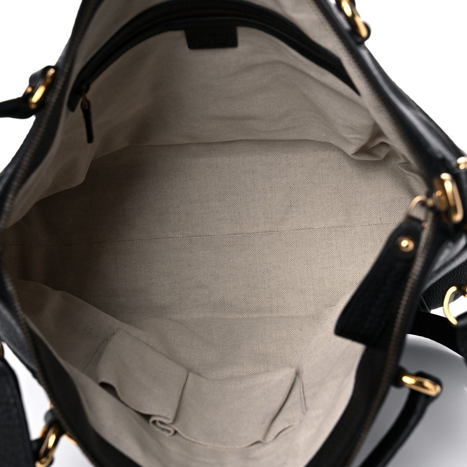 Gucci Pebbled Calfskin Ride Medium Top Handle Bag Black 5 of 11