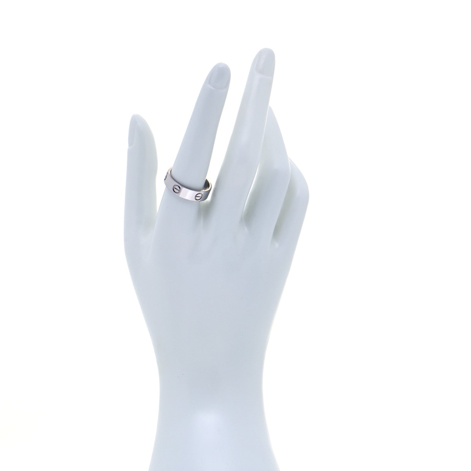 Cartier 18K White Gold 5.5mm LOVE Ring 59 8.75 2 of 7