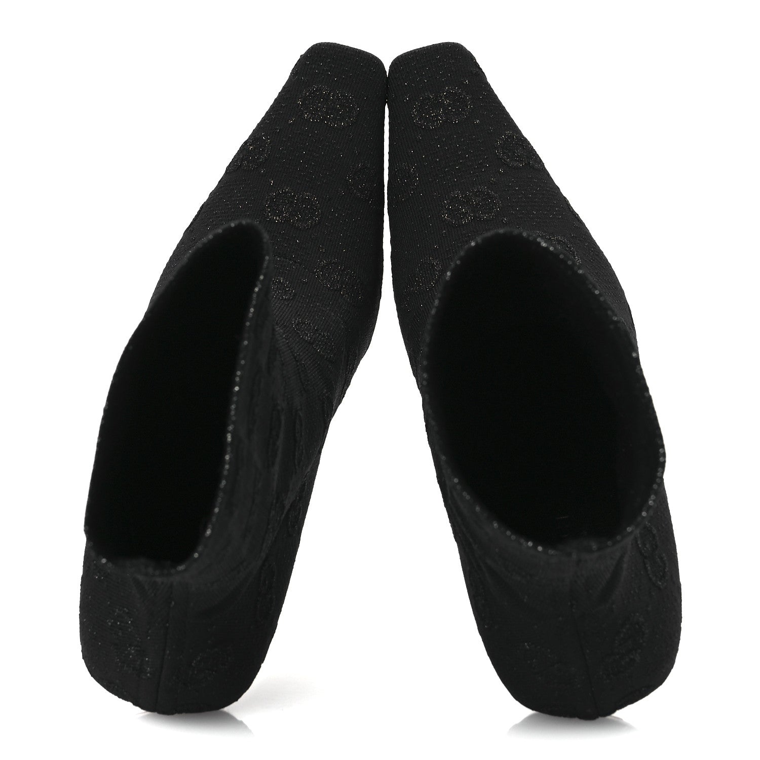 Gucci Technical Jersey Knit GG Monogram Square G 75mm Ankle Boots 38 Black Gray 2 of 11