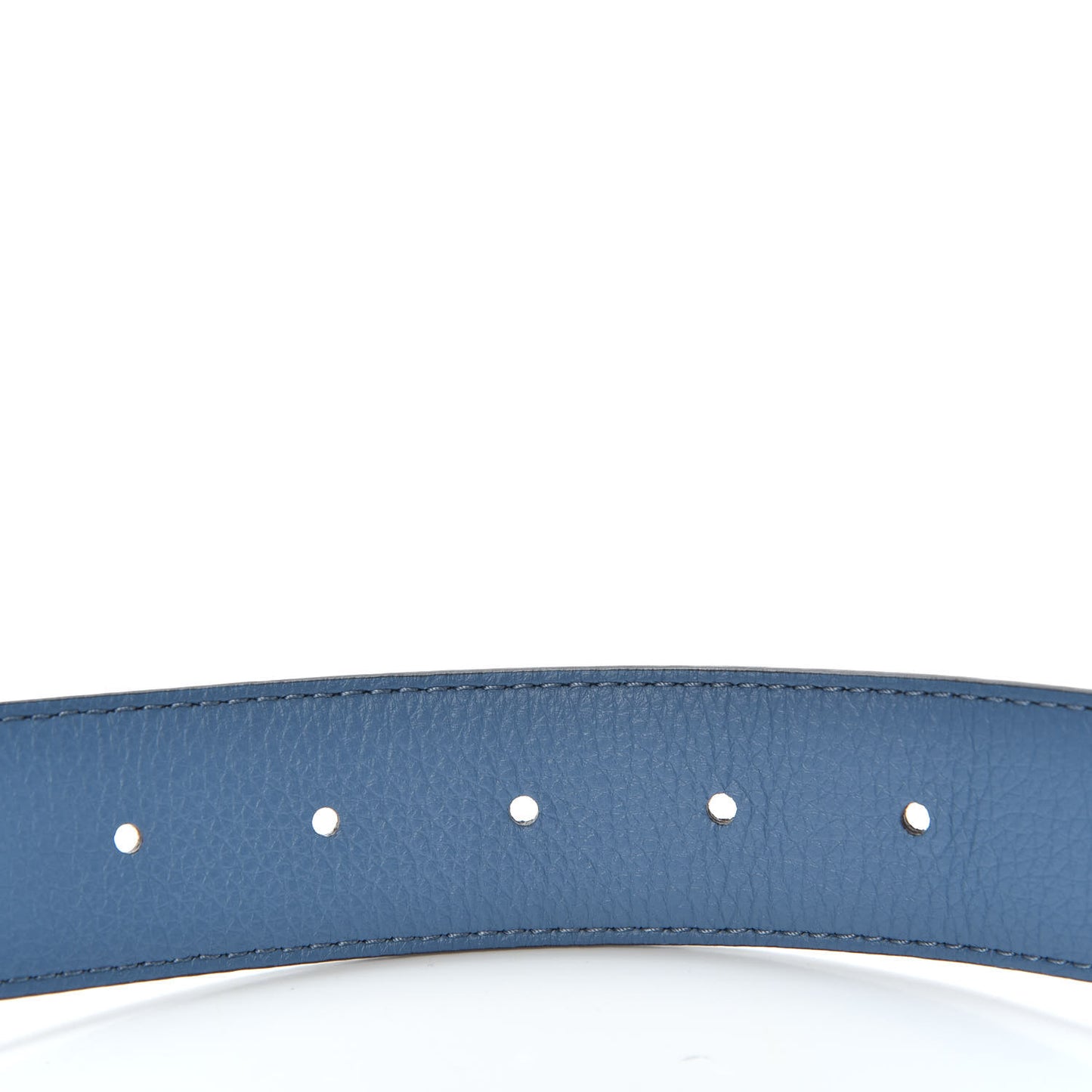 Calfskin Monogram 35mm LV Circle Reversible Belt 85 34 Denim Blue