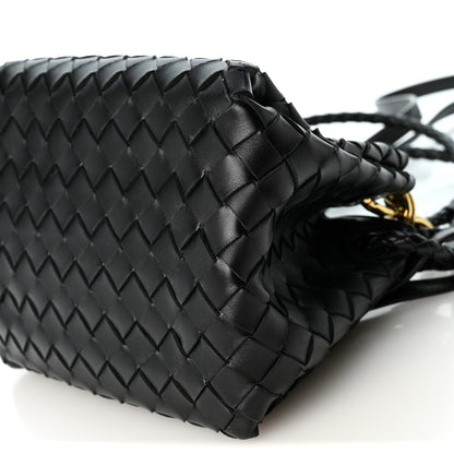 Bottega Veneta Nappa Intrecciato Small Parachute Shoulder Bag Black 9 of 9
