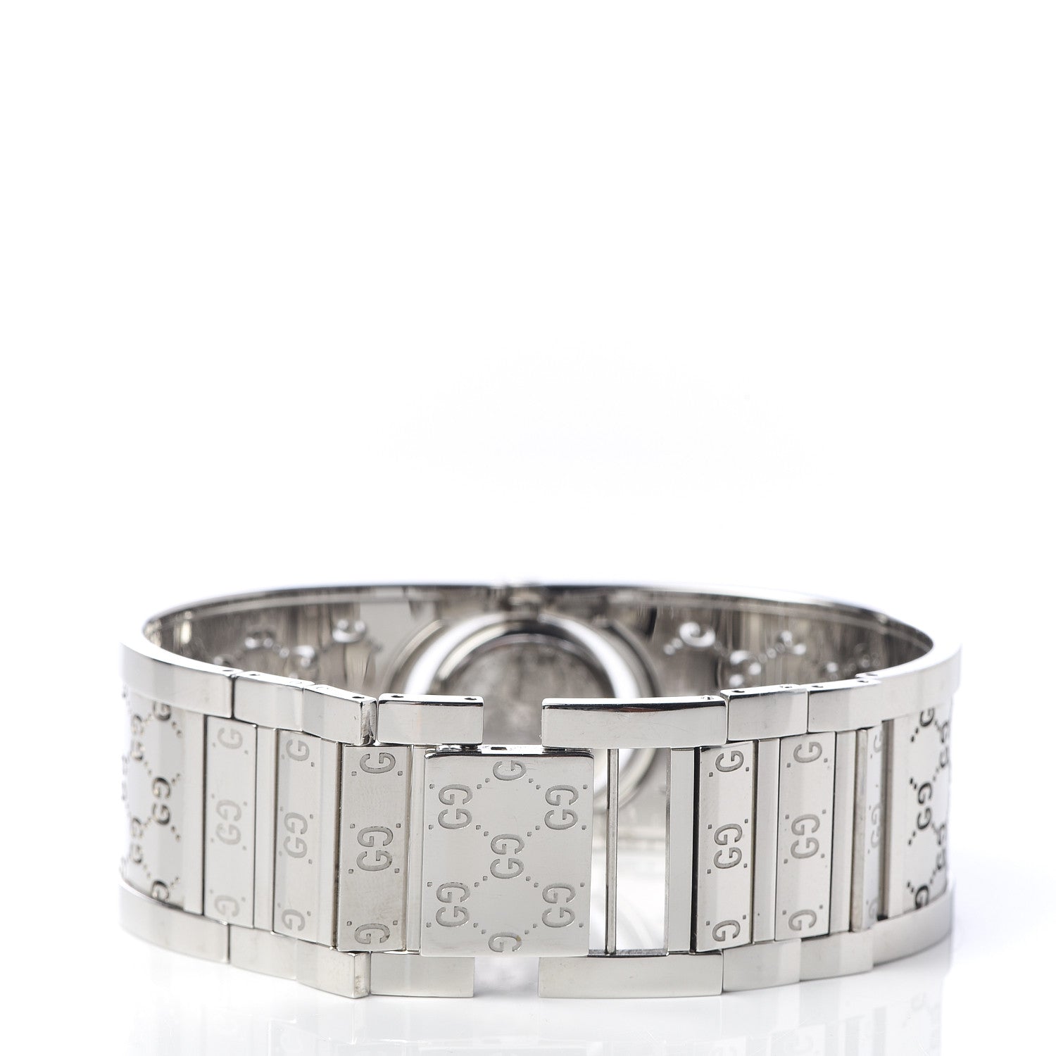 Gucci Stainless Steel Diamond Bezel Pink Mother of Pearl 23mm Twirl Quartz Watch 4 of 7