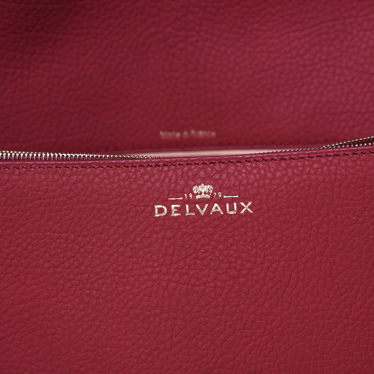 Delvaux Crispy Calfskin Le Mutin Saddle Bag Rouge 6 of 9