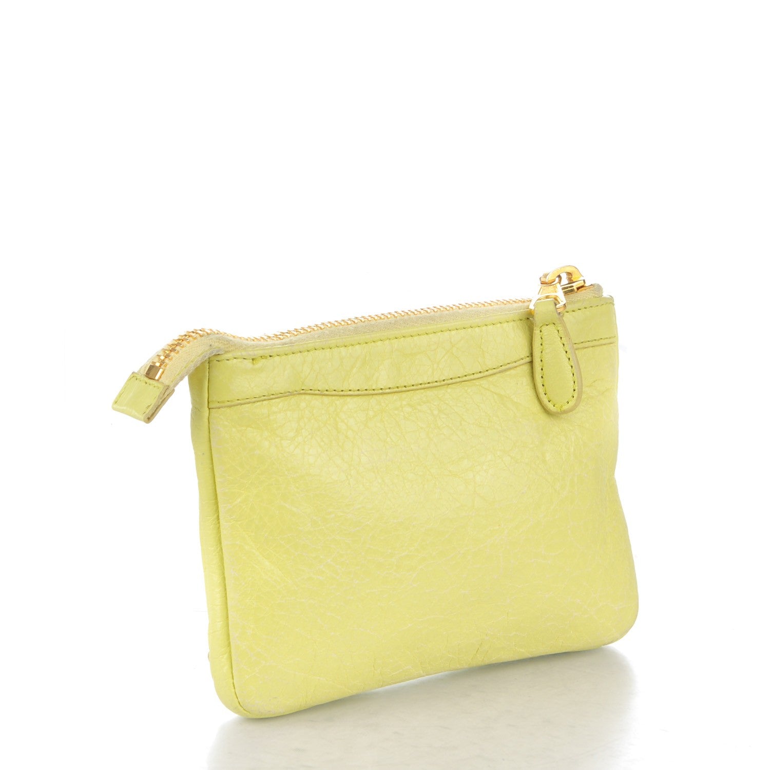 Balenciaga Agneau Giant 12 Gold Hardware M Porte-Monnaie Coin Purse Jaune Citronnade 3 of 7