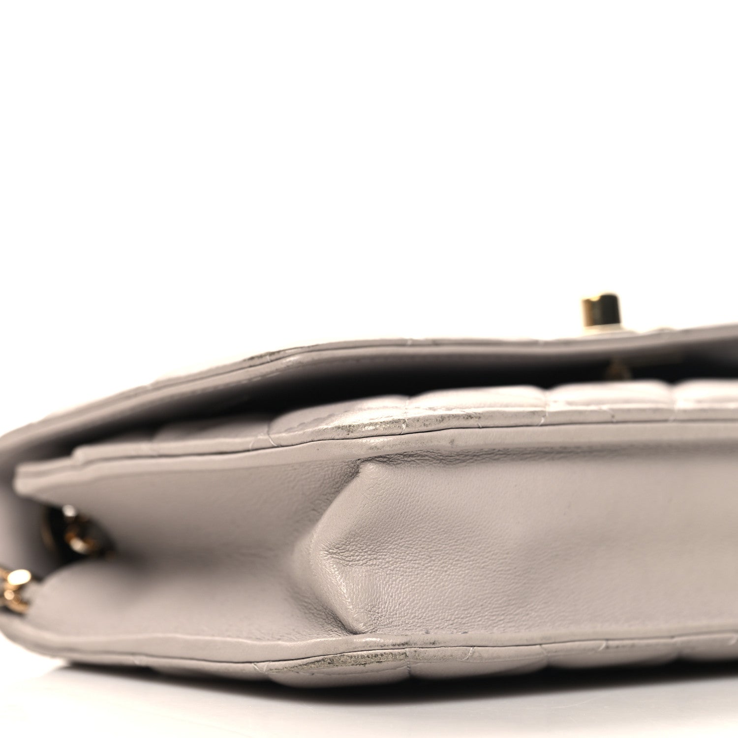 Chanel Lambskin Quilted Trendy CC Wallet On Chain WOC Grey 10 of 13