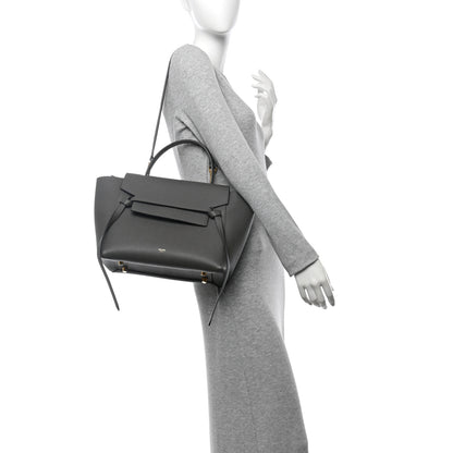 Celine Grained Calfskin Mini Belt Bag Grey 2 of 11