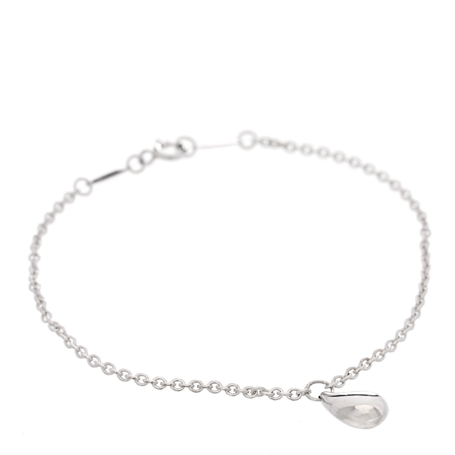 Tiffany Sterling Silver Elsa Peretti Teardrop Charm Bracelet 1 of 4
