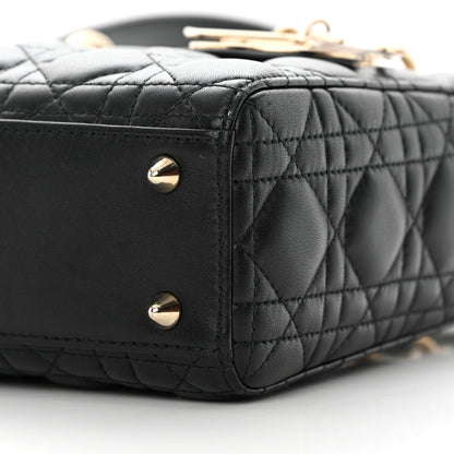 Christian Dior Lambskin Cannage Small My ABCDior Lady Dior Black 10 of 19