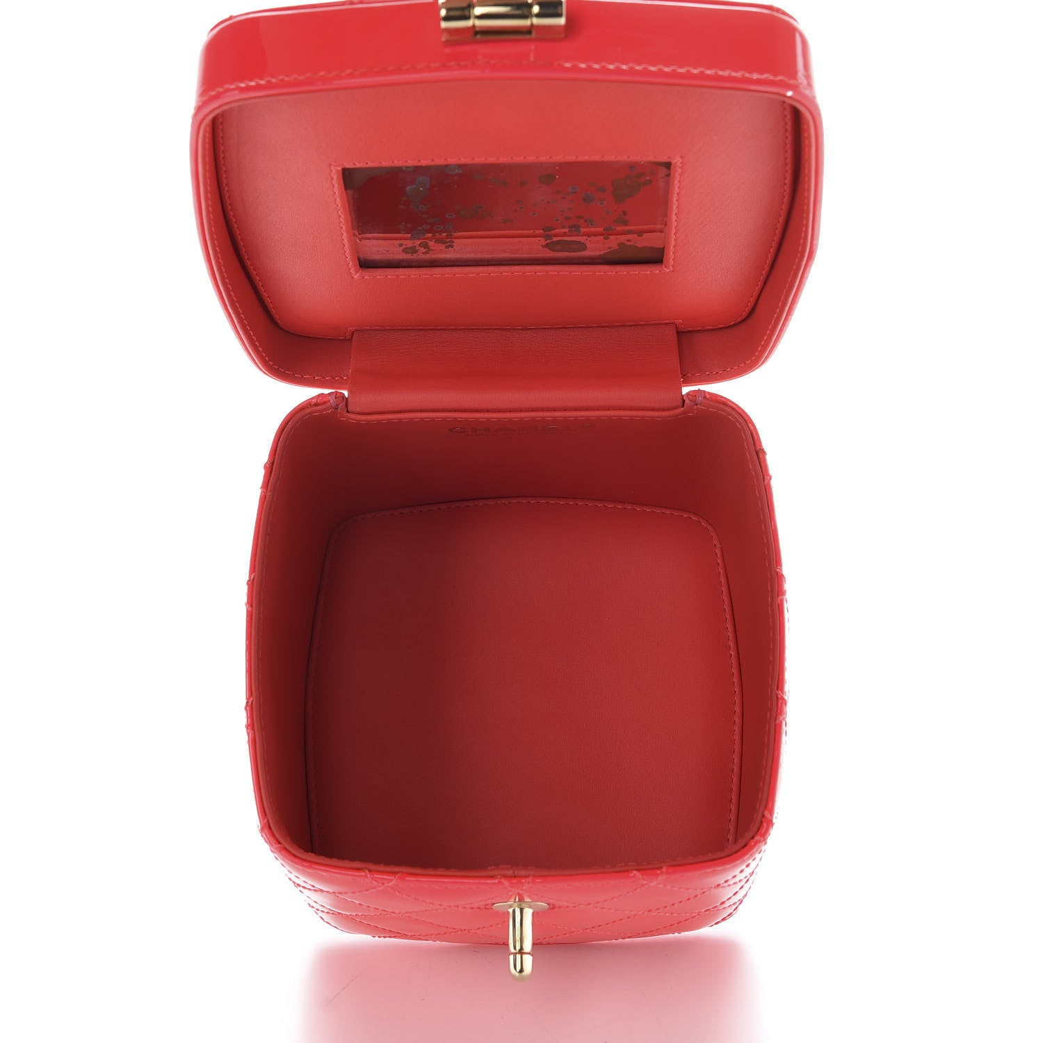 Chanel Patent Quilted Minaudiere Makeup Case Pink 5 of 10