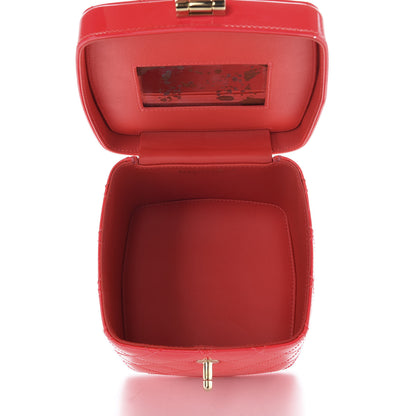 Chanel Patent Quilted Minaudiere Makeup Case Pink 5 of 10