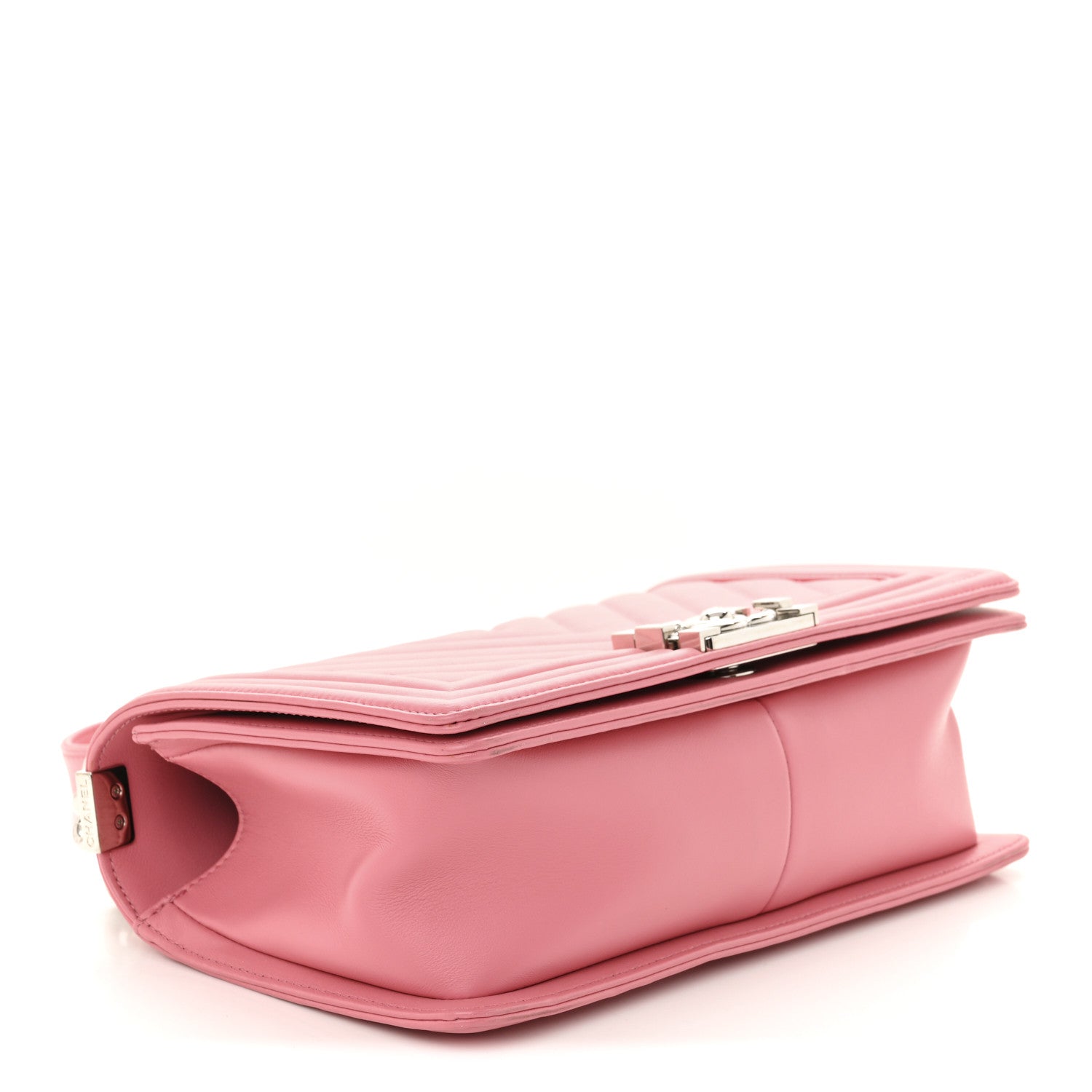 Chanel Calfskin Chevron Quilted Medium Boy Flap Pink 4 of 12
