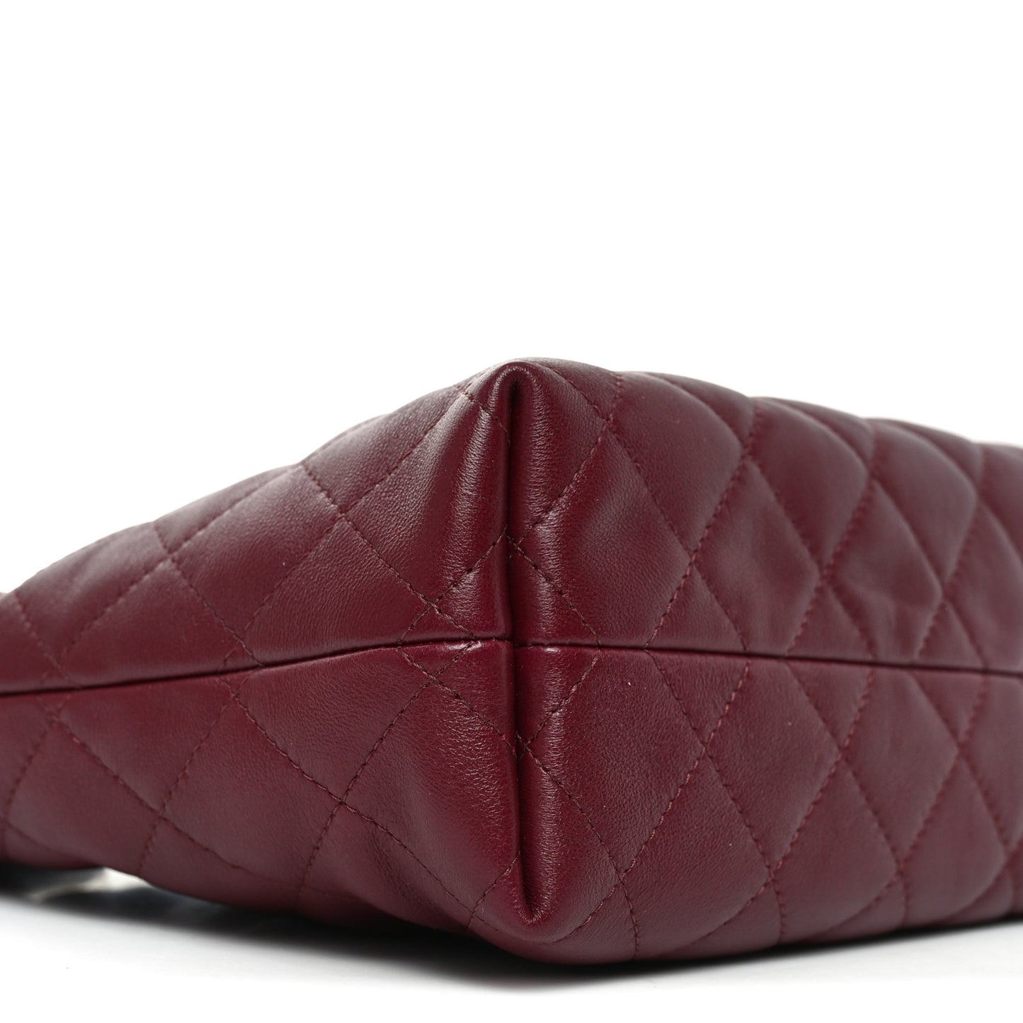 Pony Hair Printed Quilted Drawstring Clutch With Strap White Black Dark Burgundy