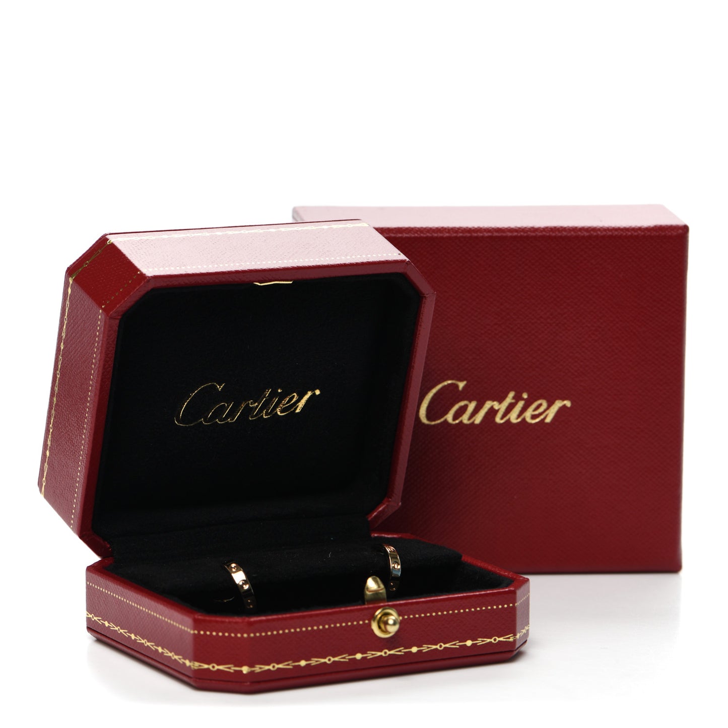 18K Pink Gold Small LOVE Hoop Earrings