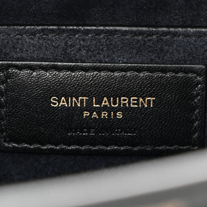 Saint Laurent Smooth Calfskin Medium Monogram Sunset Satchel Black 6 of 10