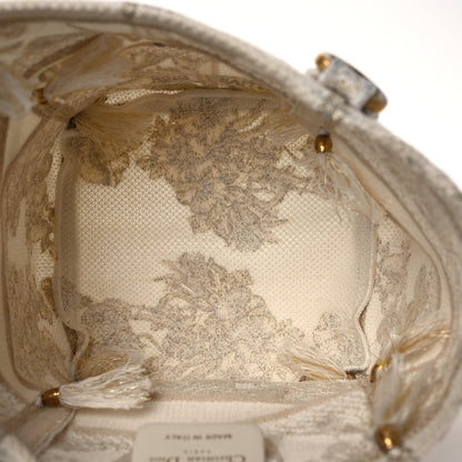 Christian Dior Canvas Embroidered Reve d'Infini Small D-Bubble Bucket Bag Gold 5 of 14