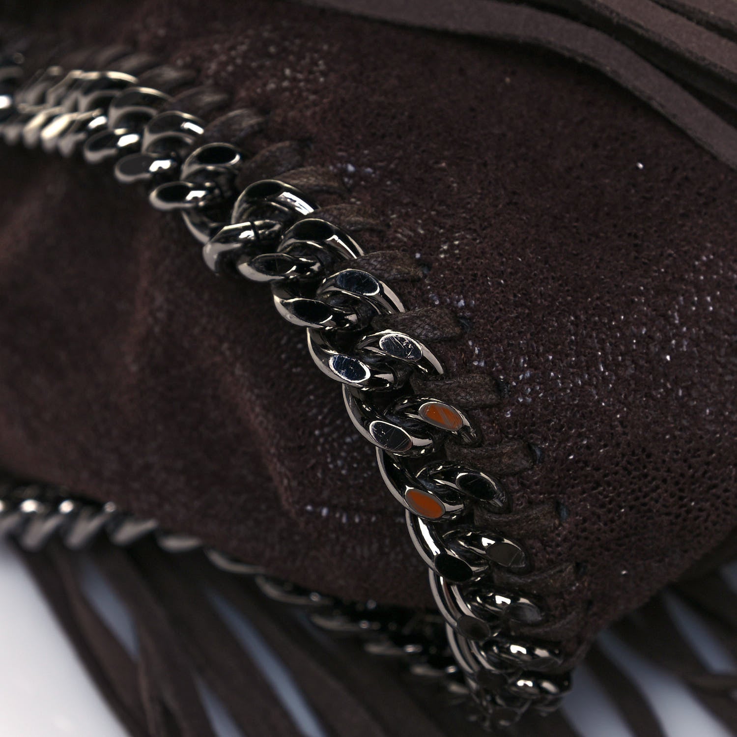 Stella McCartney Shaggy Deer Fringe Falabella Tote Brown 9 of 10