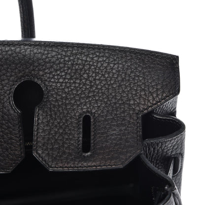 Hermes Taurillon Clemence Birkin 30 Black 10 of 29