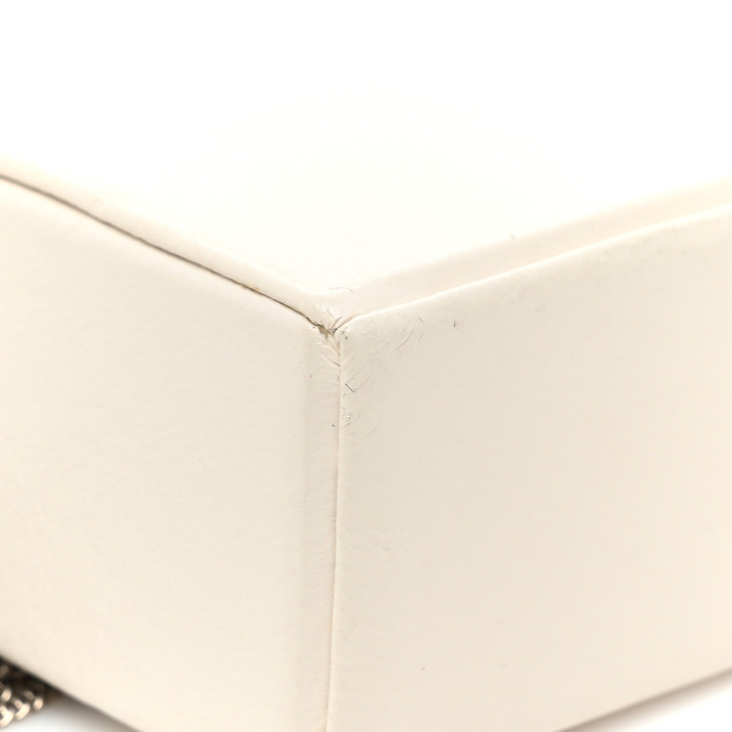 Saint Laurent Lambskin Smoking Box Crossbody White 10 of 10