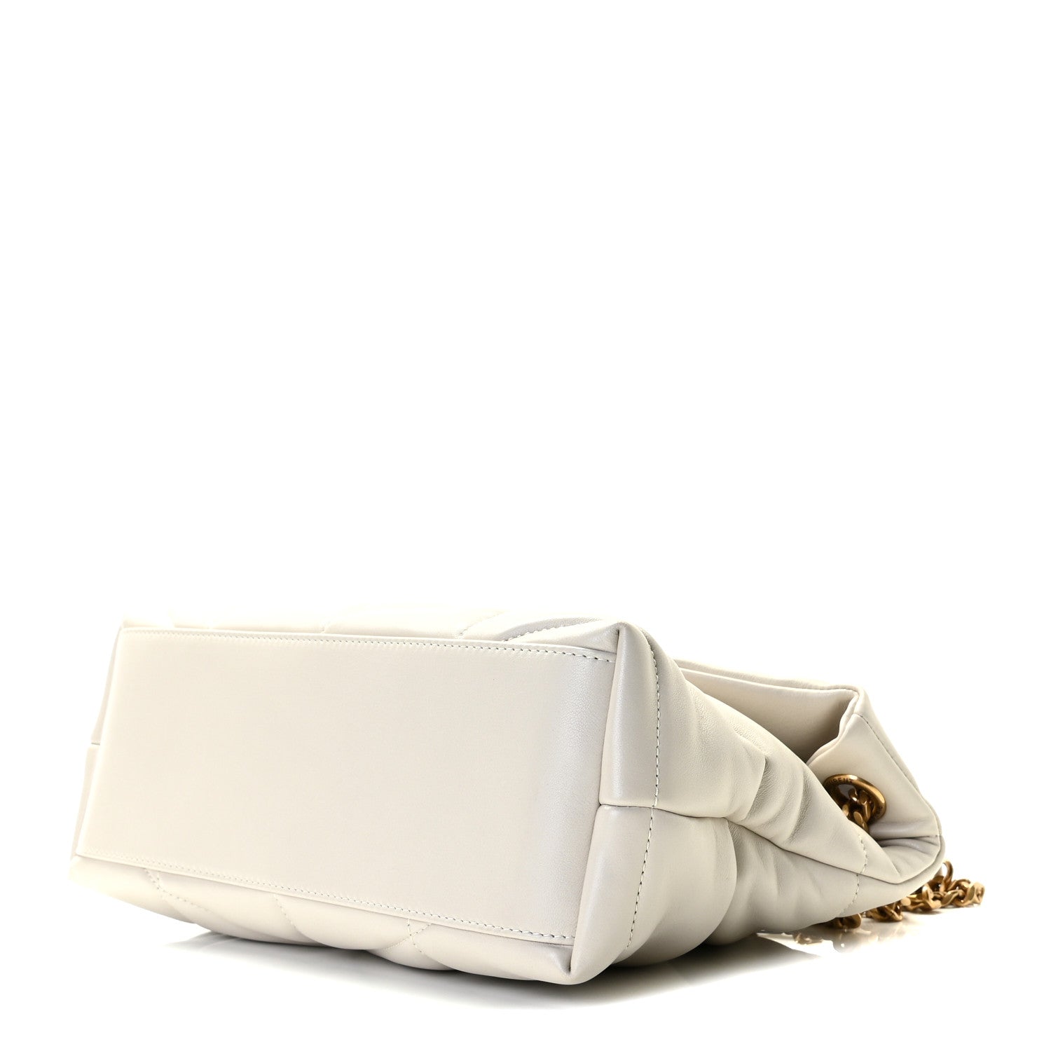 Saint Laurent Lambskin Quilted Small Loulou Puffer Monogram Chain Satchel Crema Soft 8 of 8