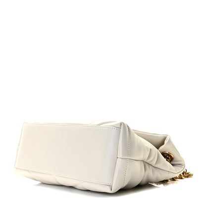 Saint Laurent Lambskin Quilted Small Loulou Puffer Monogram Chain Satchel Crema Soft 8 of 8