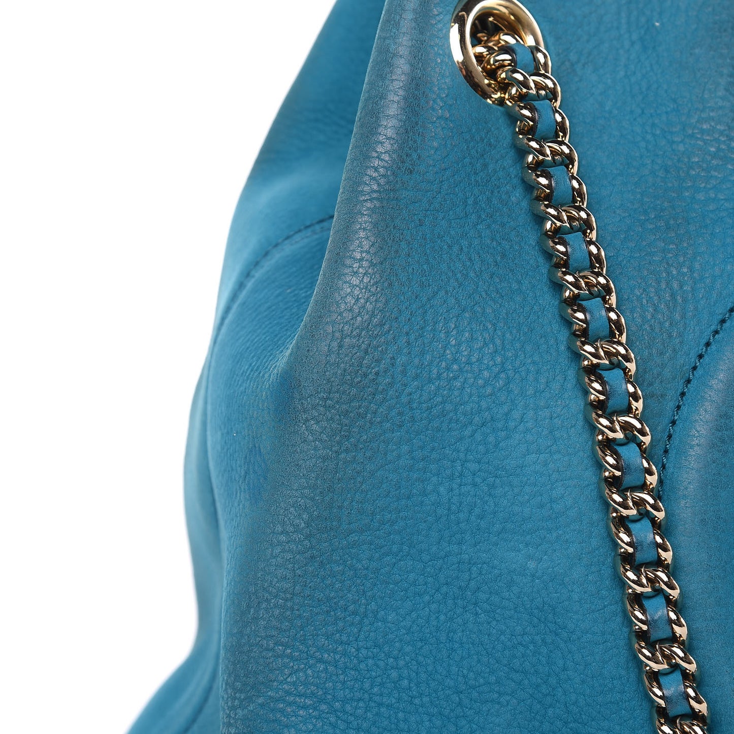 Vitello Range Medium Soho Chain Shoulder Bag Deep Cobalt