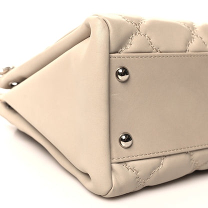 Chanel Calfskin Double Stitch Large Hamptons Flap Bag Beige 9 of 11