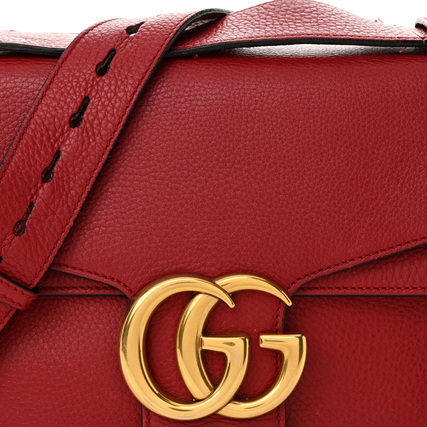 Gucci Cellarius Calfskin GG Marmont Shoulder Bag Vulcanic Red 8 of 17