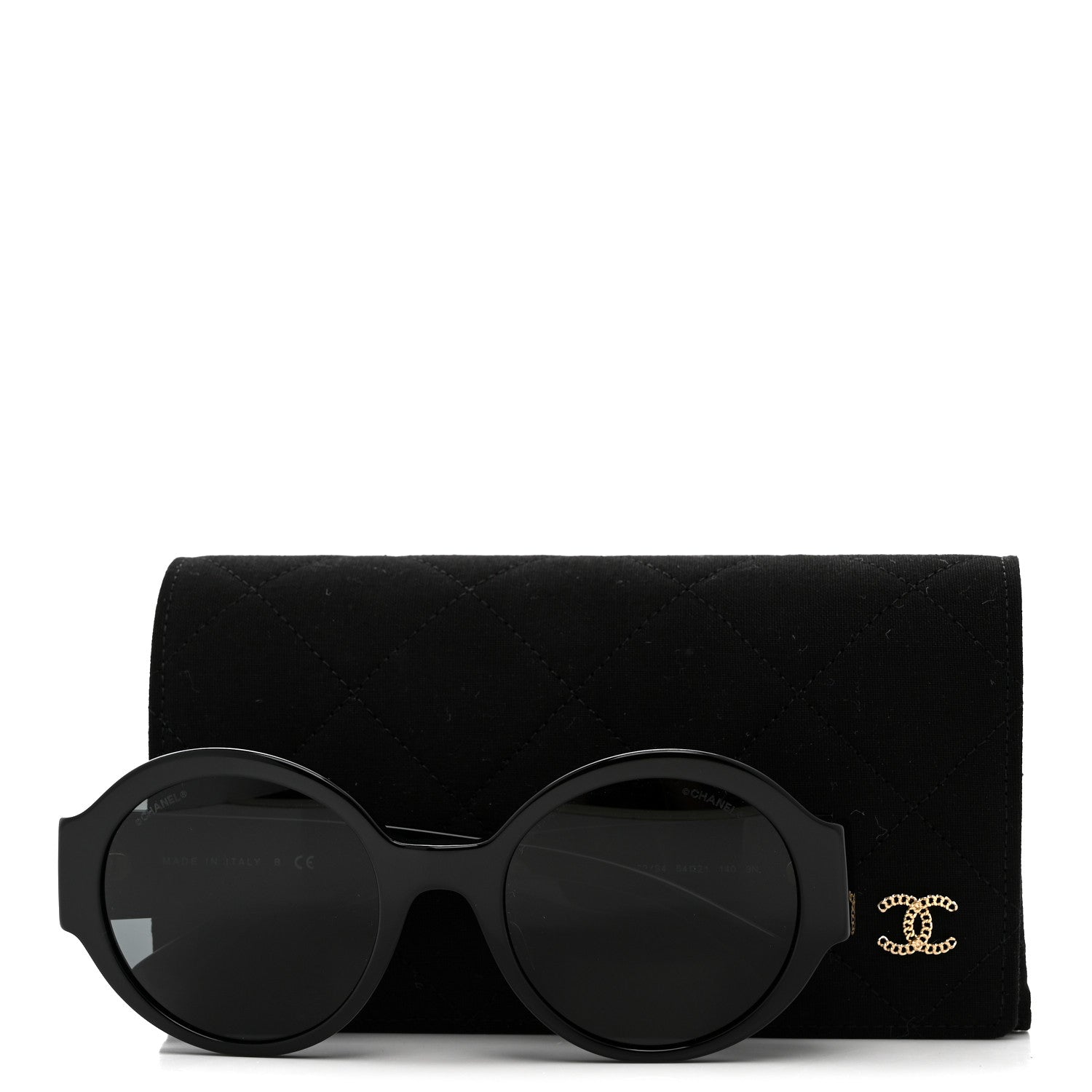 CHANEL サングラス 5410-A Chanel Acetate Round Sunglasses 5410-A Black 1938762 – FASHIONPHILE