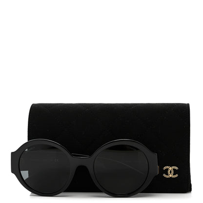 Chanel Acetate Round Sunglasses 5410-A Black 7 of 7