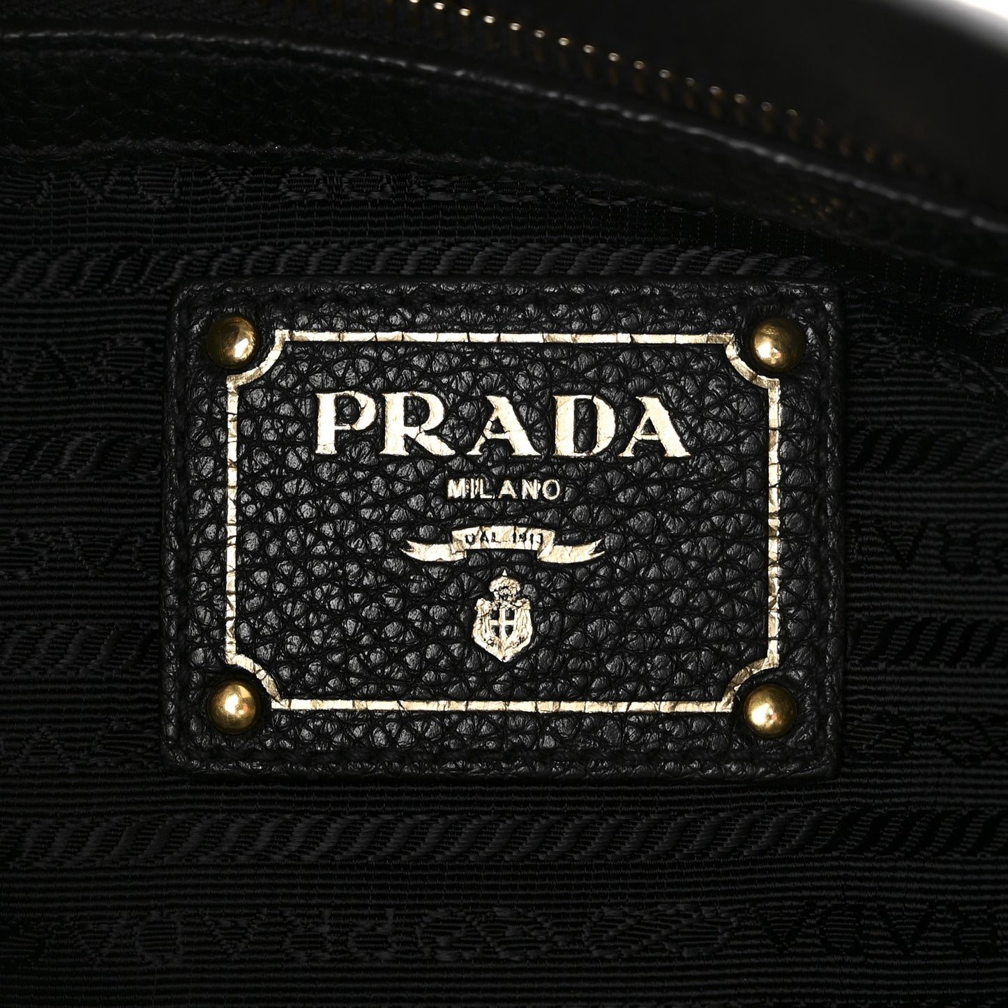 Vitello Phenix Embossed Logo Hobo Black