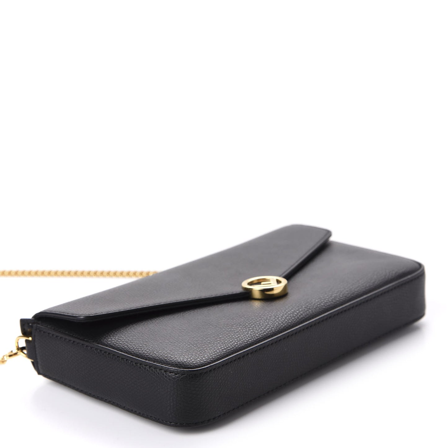 Vitello Cruise F is Fendi Envelope Wallet on Chain with Pouches Black