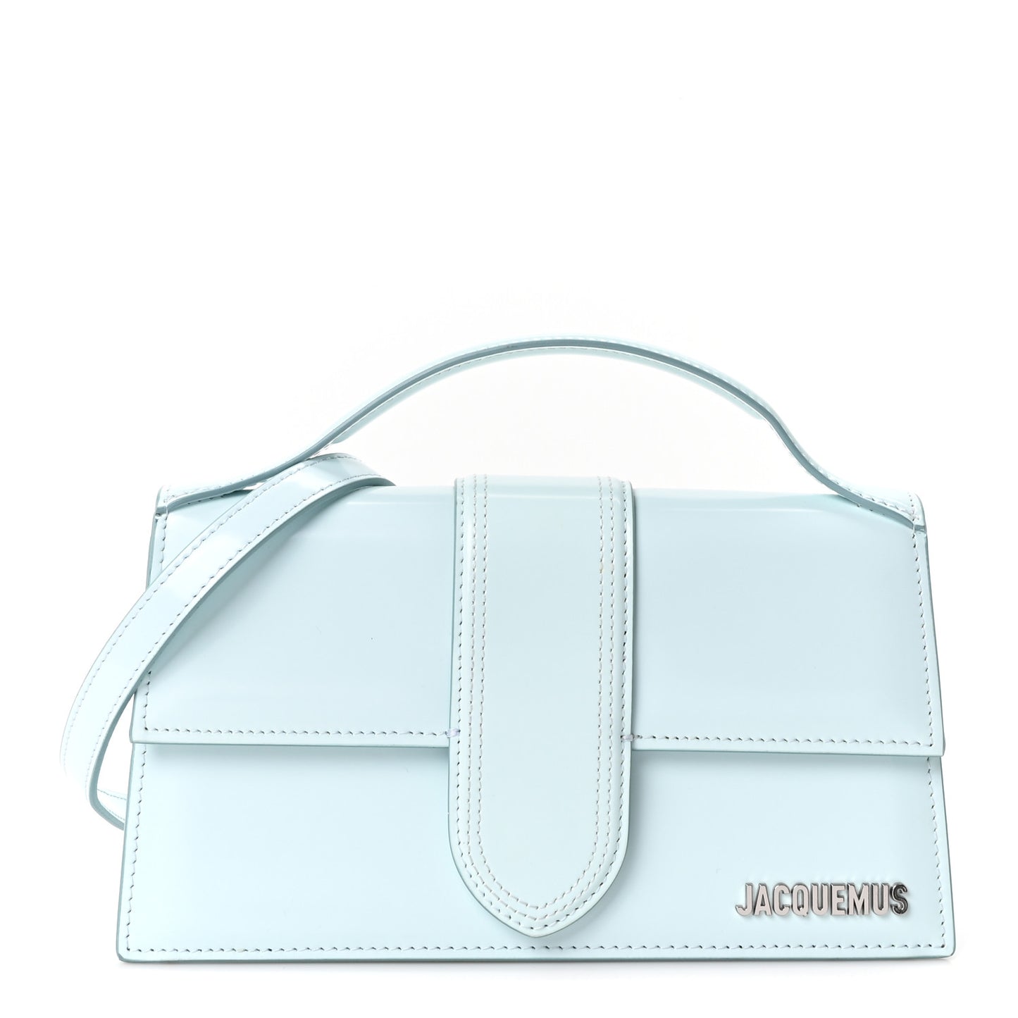 Glazed Calfskin Le Grand Bambino Light Blue