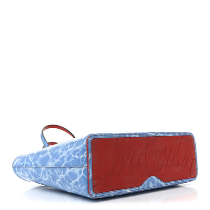 Christian Louboutin Patent Calfskin Splash Cabata Tote Blue 5 of 12