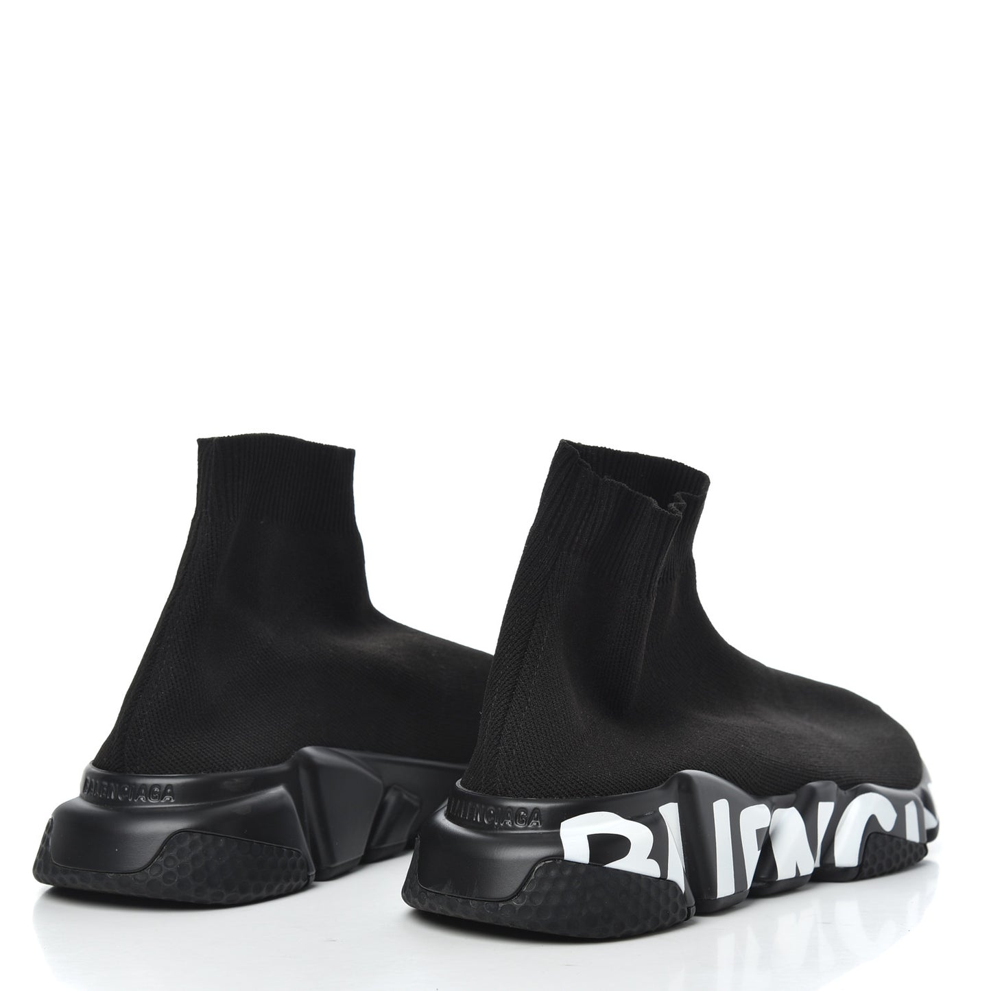 Neoprene Knit Womens Speed Graffiti Sneakers 38 Black White