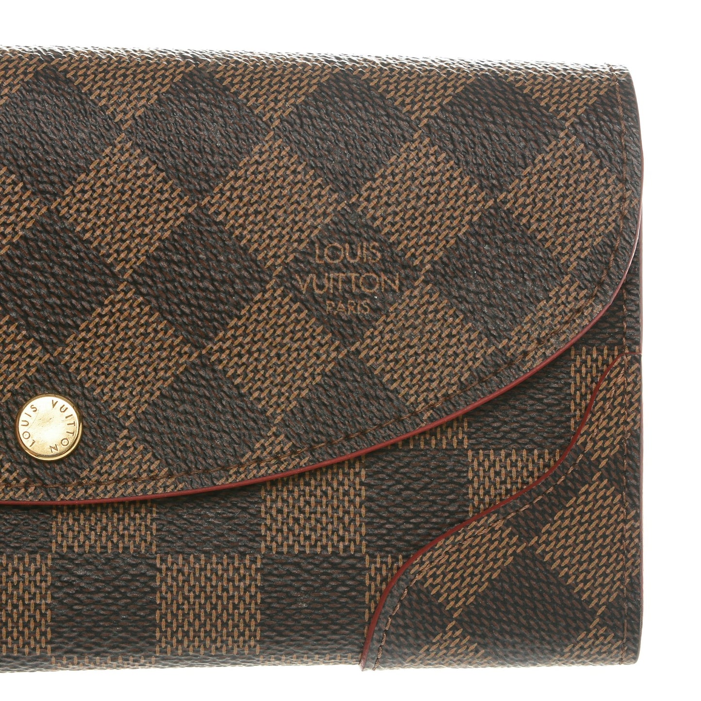 Damier Ebene Caissa Wallet Cherry