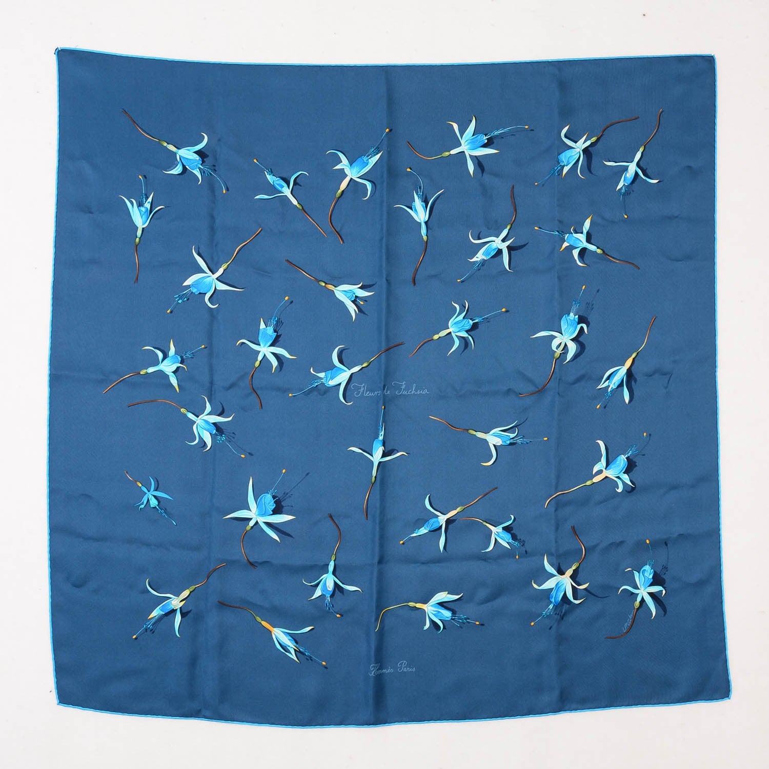 Hermes Silk Fleurs De Fuchsia Scarf 90 2 of 8