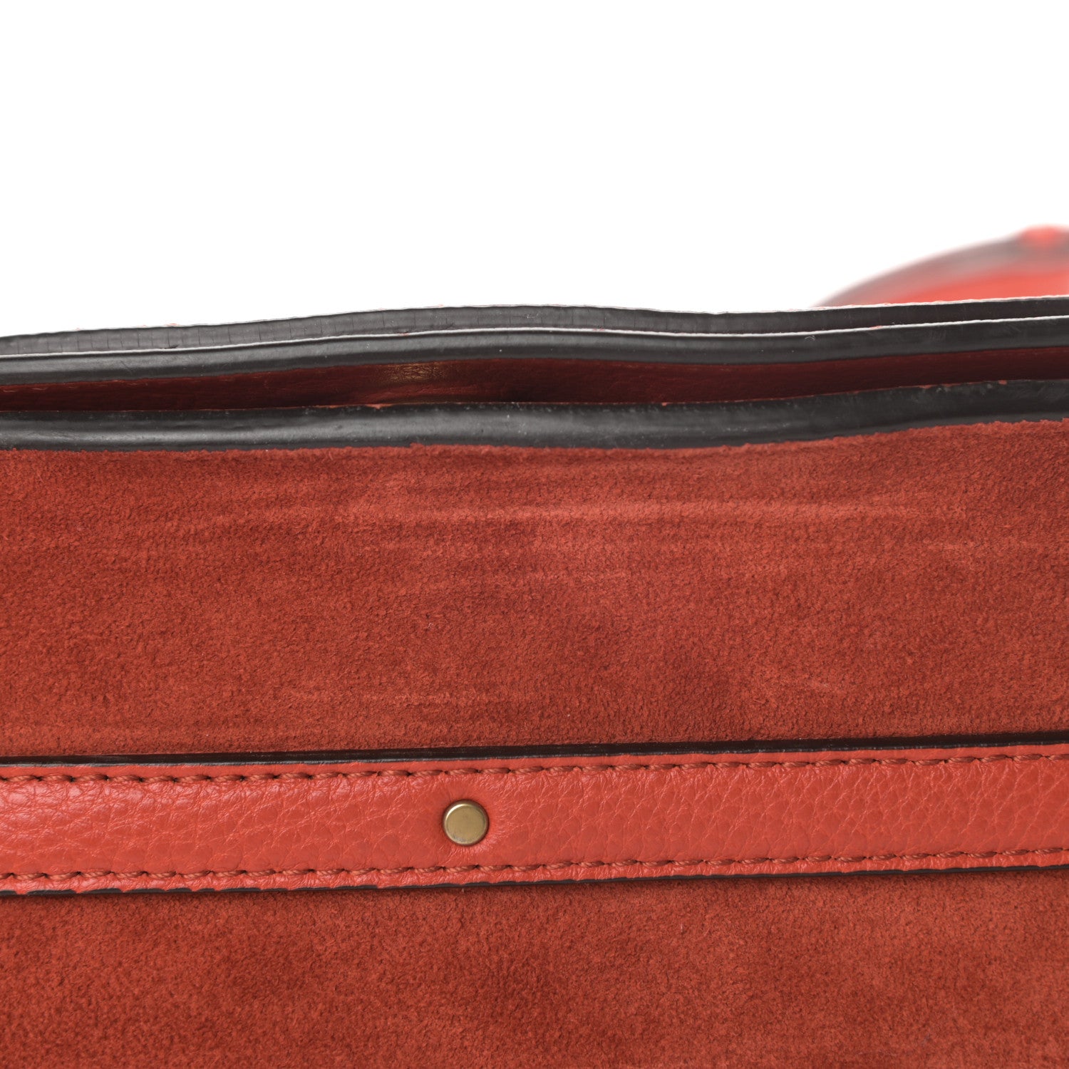 Chloe Calfskin Suede Medium Nile Bracelet Bag Earthy Red 11 of 14