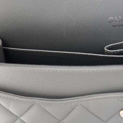 Chanel Caviar Quilted Jumbo Double Flap Grey 10 of 14