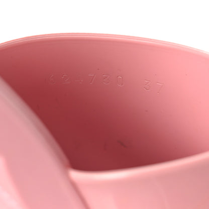 Gucci Rubber Gucci Logo Womens Platform 20/60mm Slide Sandals 37 Wild Rose 6 of 10