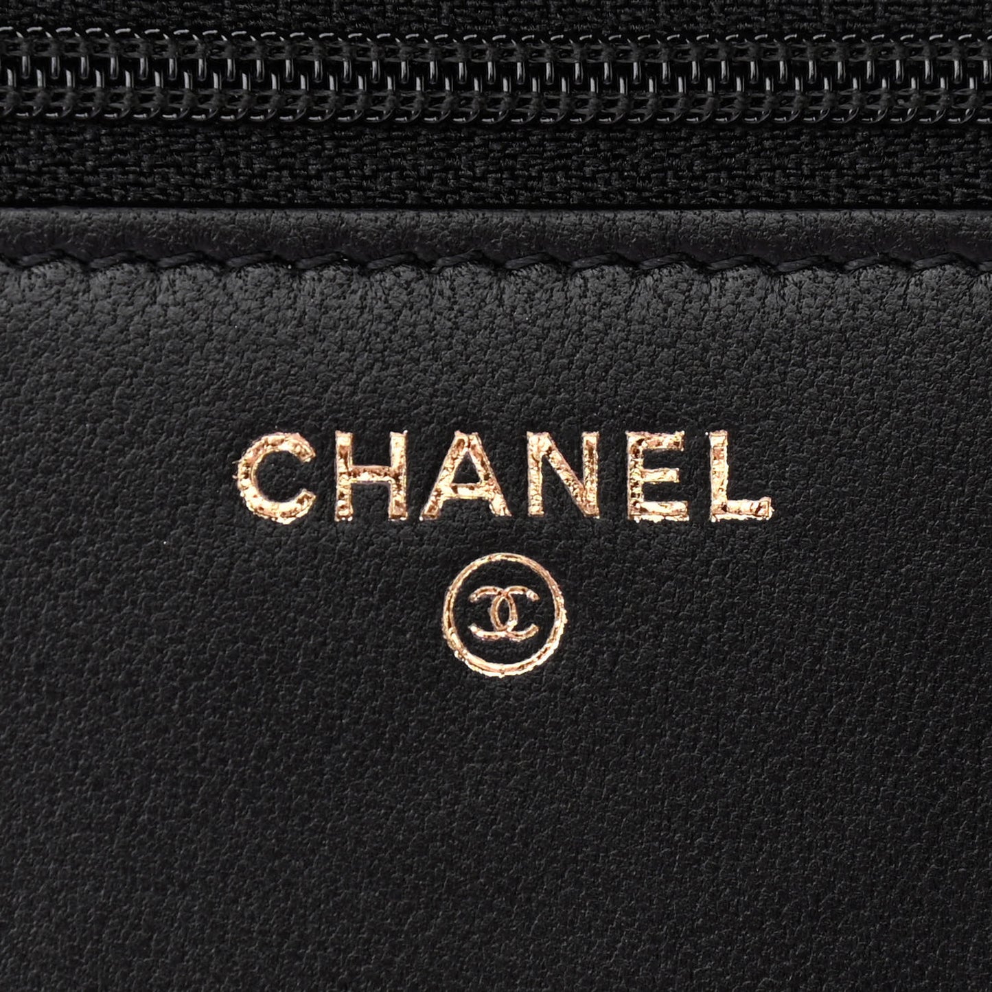 Lambskin Quilted Trendy CC Wallet On Chain WOC Black