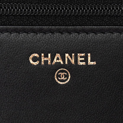 Chanel Lambskin Quilted Trendy CC Wallet On Chain WOC Black 6 of 11