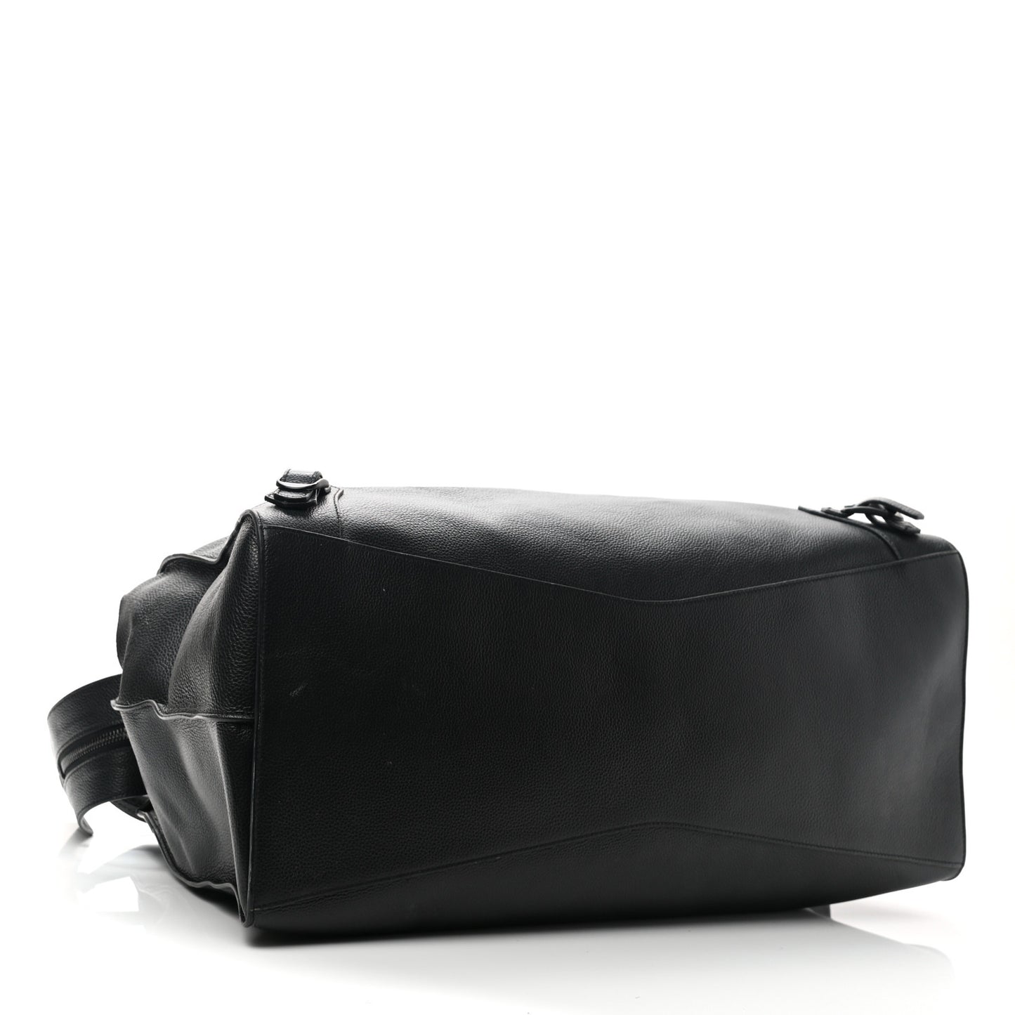 Grained Calfskin Neo Classic Black Hardware Large Top Handle Bag Black